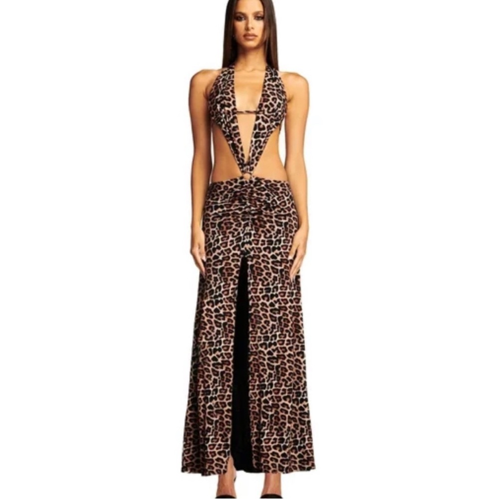 I.AM.GIA Leopard Print Maxi Dress